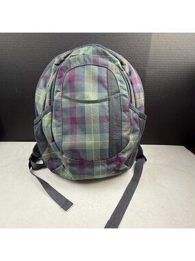 Dakine Backpack Green Purple Plaid